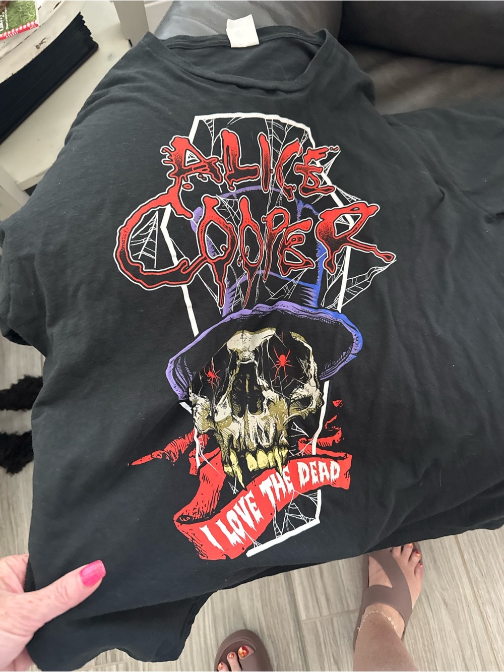Alice Cooper Black Graphic Tee - 'I Love The Dead' 2018 concert 2XL